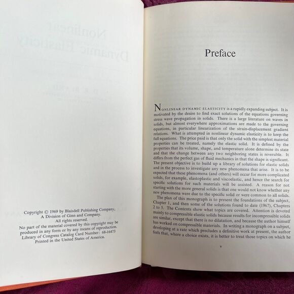 1969 Nonlinear Dynamic Elasticity by D.R. Bland. Vintage Book - Picture 5 of 10
